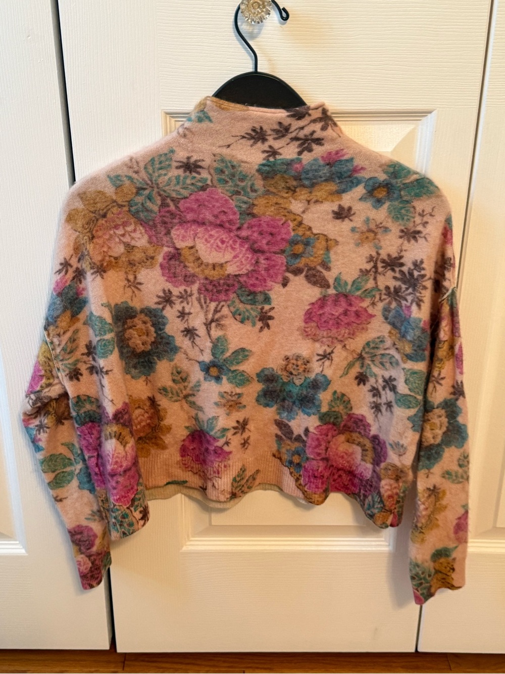 Anthropologie Pilcro Alani Floral Mock Neck Knit Sweater - Picture 3 of 4